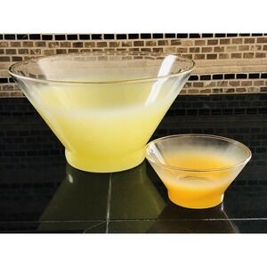 Vintage Blendo Bright‎ Yellow And Orange Chip and Dip Set MCM EUC